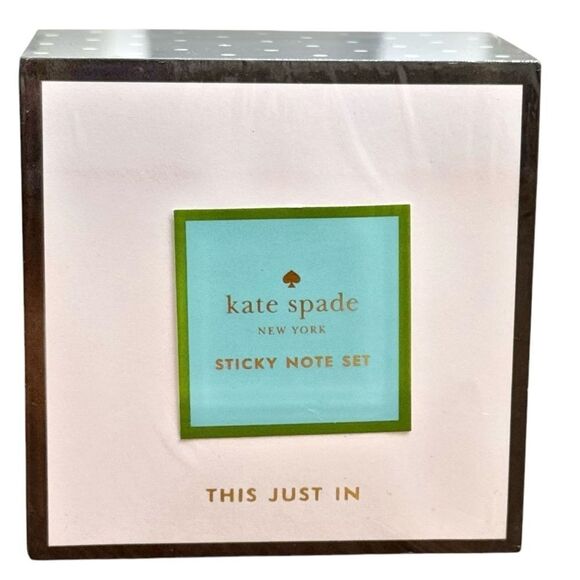 Kate Spade New York This Just In Sticky Note Set. Office Supplies. NEW. - Picture 1 of 4